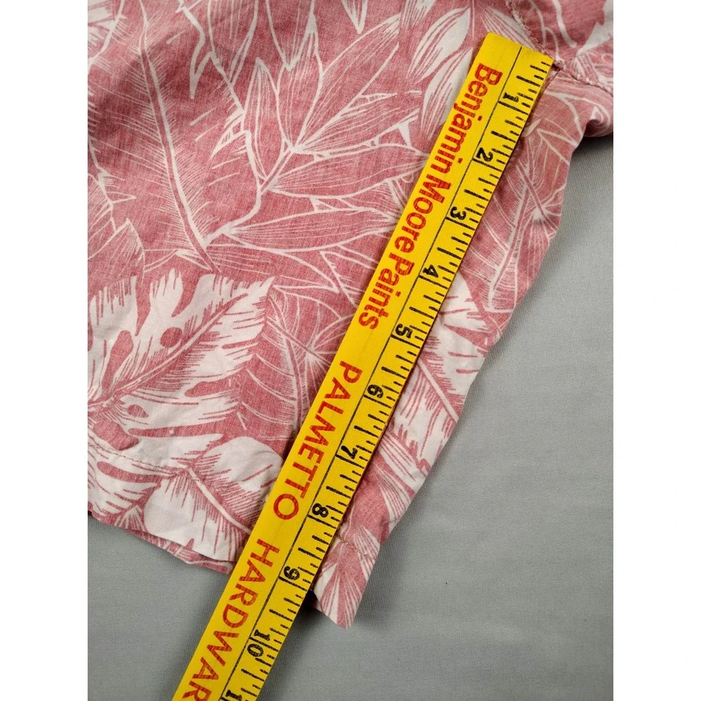 IZOD Saltwater Men's 40 Pink Tropical Palm Leaf Shorts Beach Resort Chino Casual